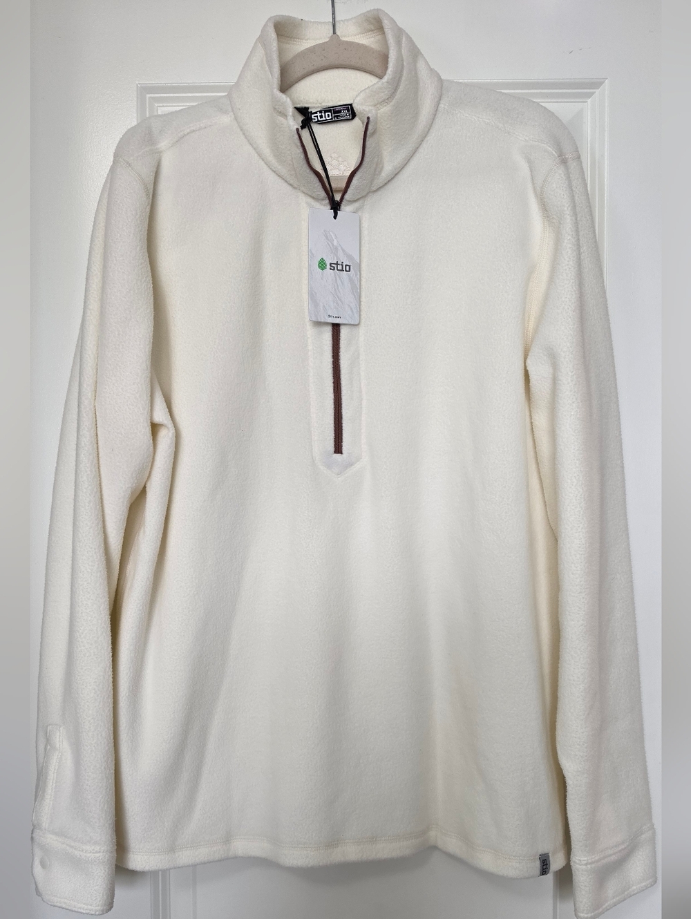 STIO Sherpa Fleece Pullover Women’s XXL Cream Quarter Zip | Gorpcore Outdoor Coz